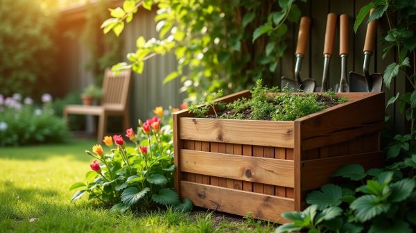 Un composteur en bois écologique pour votre jardin durable