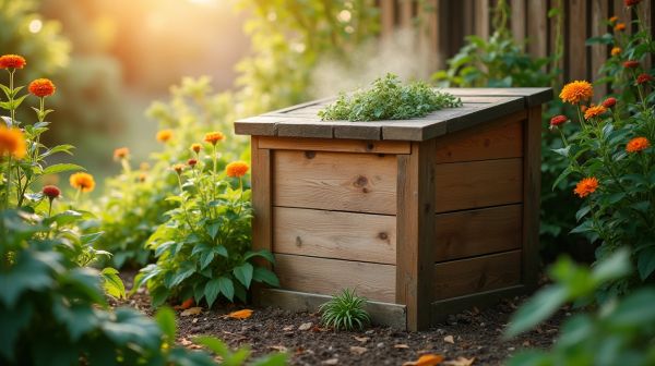 Un composteur en bois écologique pour votre jardin durable