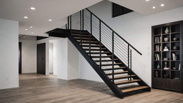 Transformez votre espace avec un escalier droit métallique sur mesure